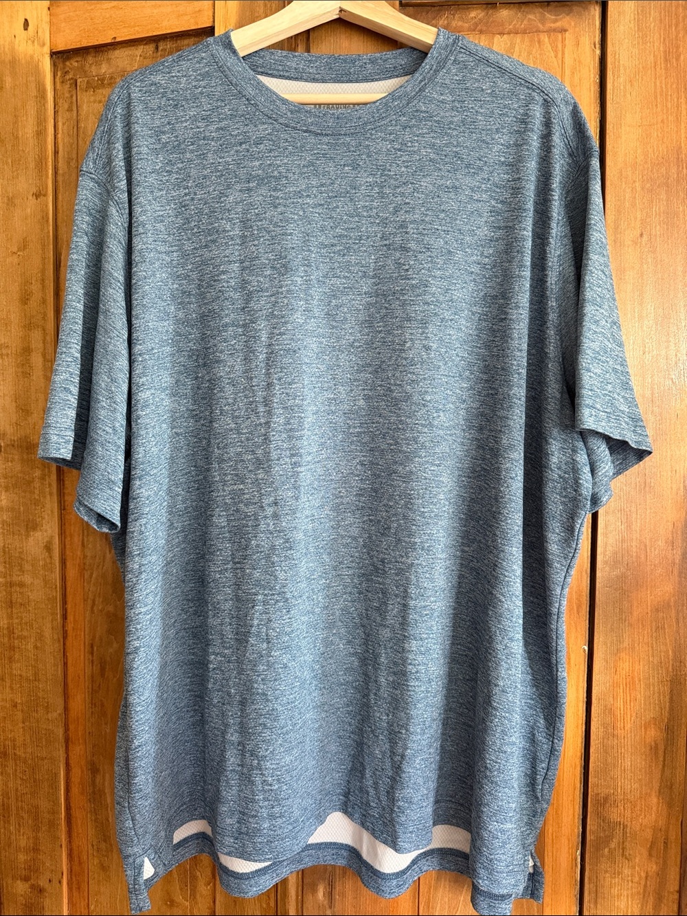 Duluth Trading Co XL Heathered Blue Short-Sleeve Crewneck Tee Workwear Outdoor